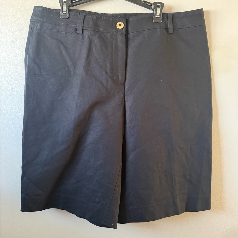 JONES NEW YORK SIGNATURE Black Stretch Trouser Shorts Women's Size 10 NWT $59.50